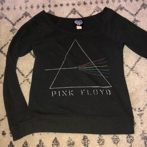 Pink Floyd gray wide neck sweater